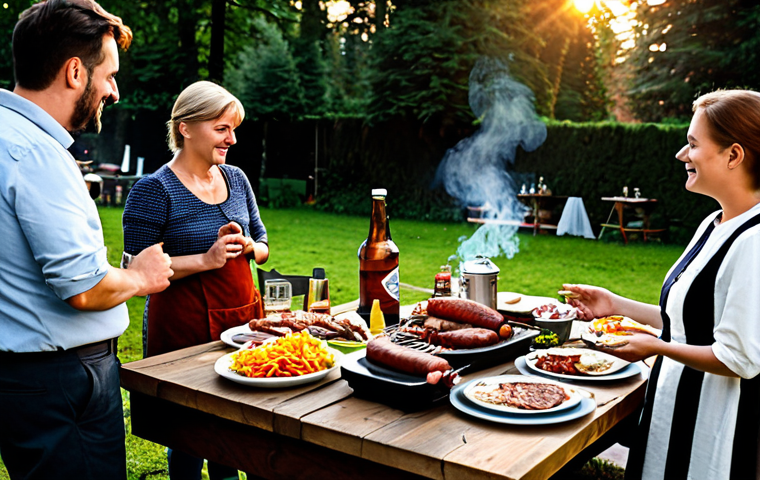 훈제 기법에 적합한 나무의 종류 - "A modern German kitchen with a stainless steel smoker oven, a chef wearing an apron carefully placi...