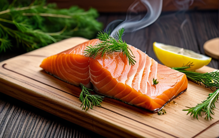 훈제 기법에 적합한 나무의 종류 - "A rustic German BBQ scene in a backyard garden, friends and family gathered around a smoking grill,...