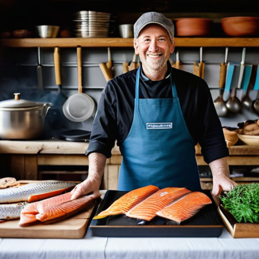 훈제 기법의 장점과 단점 - **Prompt:** "A skilled artisan, dressed in a clean, rustic chef's apron and sturdy work clothes, pro...