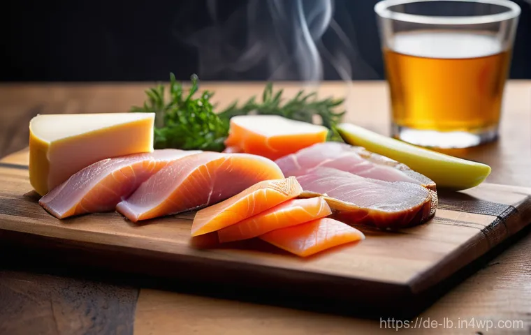 훈제 기법의 맛과 향의 과학 - **"A serene outdoor scene featuring a classic, well-maintained barrel smoker at dawn. Gently billowi...