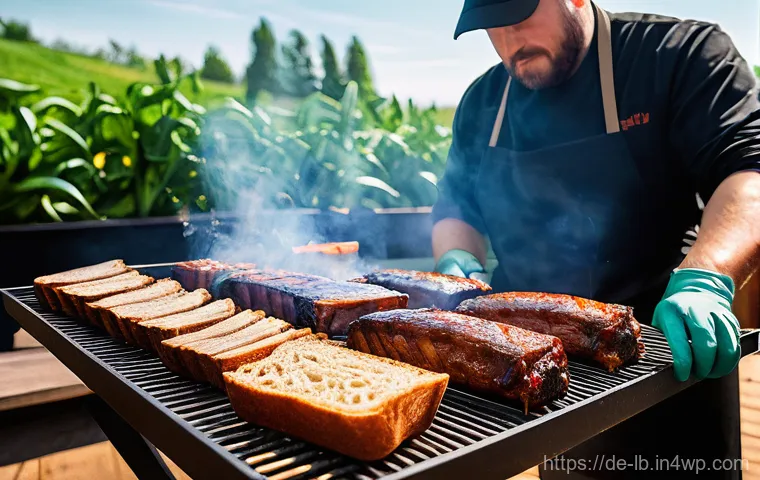 훈제 기법의 맛과 향의 과학 - **"A close-up, artistic shot of a selection of finely cold-smoked delicacies arranged on a rustic wo...